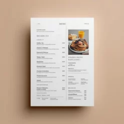 a4 cafe breakfast menu a4 printed — single sheet cafe page (1)