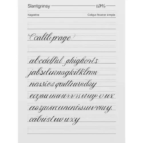 a4 calligraphy practice sheet printed — single sheet calligraphy print