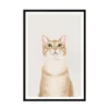 a4 cat art poster printed — cat wall art poster single sheet