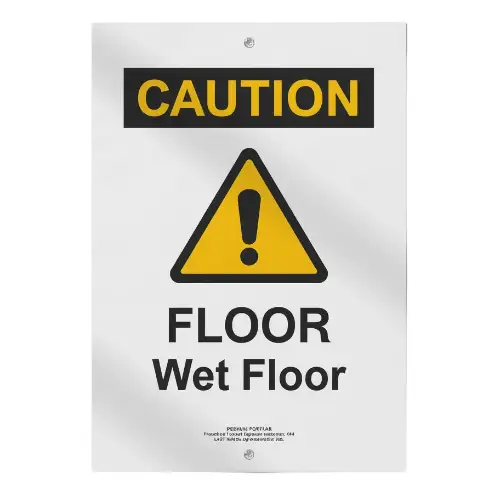 a4 caution wet floor sign printed — single sheet caution print