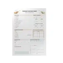 a4 cbt thought record sheet printed — single sheet cbt page