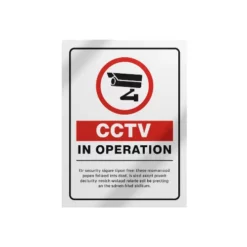 a4 cctv in operation sign printed — single sheet cctv print