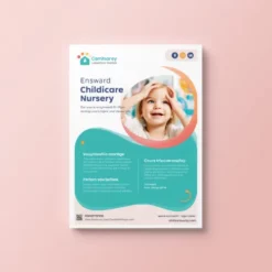 a4 childcare nursery flyer printed — single sheet business flyer leaflet