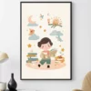 a4 childrens book character printed — childrens wall art poster single sheet