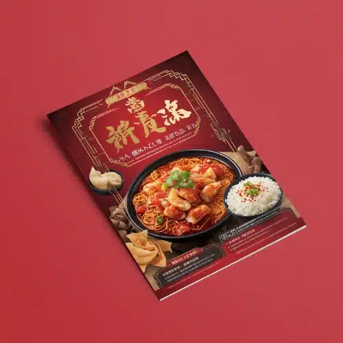 a4 chinese takeaway flyer printed — single sheet business flyer leaflet
