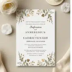 a4 christening invitation printed — single sheet christening print