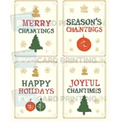 a4 christmas card sheet printed — holiday greeting card 4 up single page
