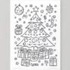 a4 christmas colouring page printed — single page activity sheet