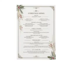 a4 christmas dinner menu a4 printed — single sheet christmas print