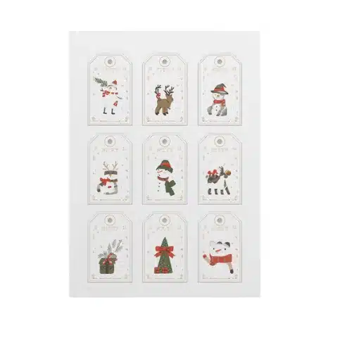a4 christmas gift tags sheet printed — single sheet christmas print