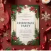 a4 christmas party invite printed — single sheet christmas print
