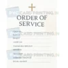 a4 church service order of service printed — order sheet single page