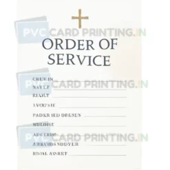 a4 church service order of service printed — order sheet single page