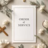 a4 church service order printed — single sheet church print