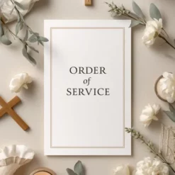 a4 church service order printed — single sheet church print