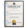 a4 completion certificate printed — course training certificate single sheet