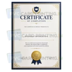 a4 completion certificate printed — course training certificate single sheet