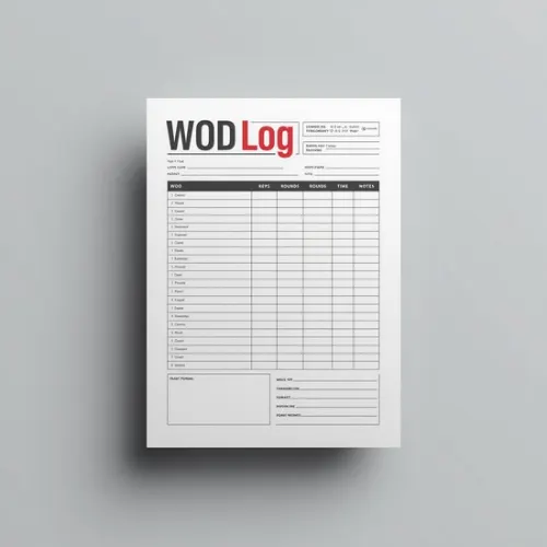 a4 crossfit wod log sheet printed — single sheet crossfit page (1)