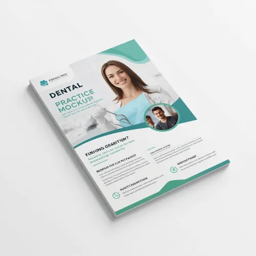 a4 dental practice flyer printed — single sheet business flyer leaflet