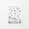 a4 dinosaur colouring page printed — single page activity sheet