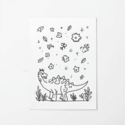 a4 dinosaur colouring page printed — single page activity sheet