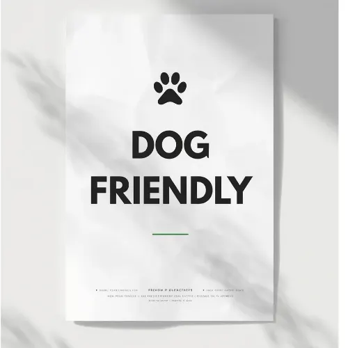 a4 dog friendly sign a4 printed — single sheet dog print (1)
