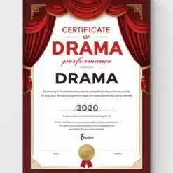 a4 drama performance award printed — single sheet drama print (1)