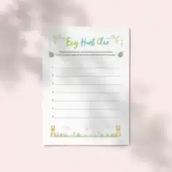 a4 easter egg hunt clue printed — single page activity sheet (1)