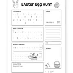 a4 easter egg hunt clue printed — single page activity sheet