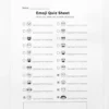 a4 emoji quiz sheet printed — single page activity sheet