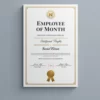 a4 employee of the month printed — single sheet employee print