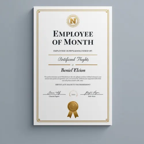 a4 employee of the month printed — single sheet employee print