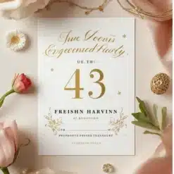 a4 engagement party invite printed — single sheet engagement print (1)