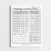 a4 feelings emotions chart printed — single page activity sheet