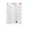 a4 first aid reference sheet printed — single sheet first page
