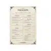 a4 fish and chips menu a4 printed — single sheet fish page