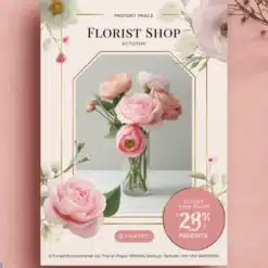 a4 florist shop flyer printed — single sheet business flyer leaflet