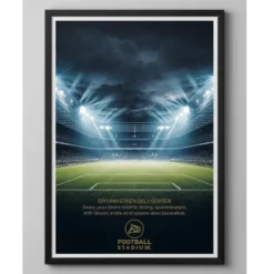 a4 football stadium poster printed — football wall art poster single sheet