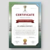 a4 football trophy certificate printed — single sheet football print