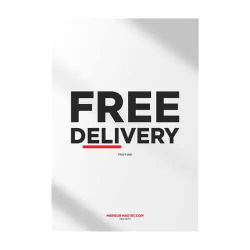 a4 free delivery sign a4 printed — single sheet free print