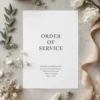 a4 funeral order of service printed — single sheet funeral print