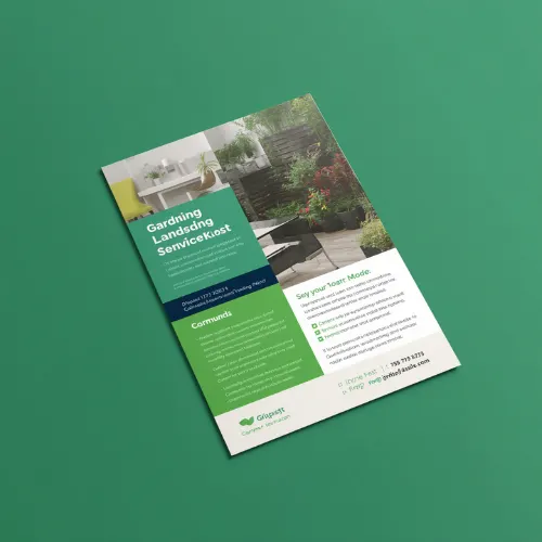 a4 gardening services flyer printed — single sheet business flyer leaflet
