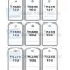 a4 gift tag sheet printed — thank you hang tag card 8 up single page