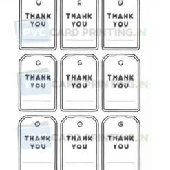 a4 gift tag sheet printed — thank you hang tag card 8 up single page