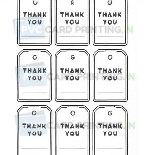 a4 gift tag sheet printed — thank you hang tag card 8 up single page
