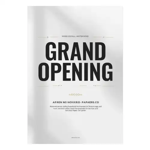 a4 grand opening sign a4 printed — single sheet grand print