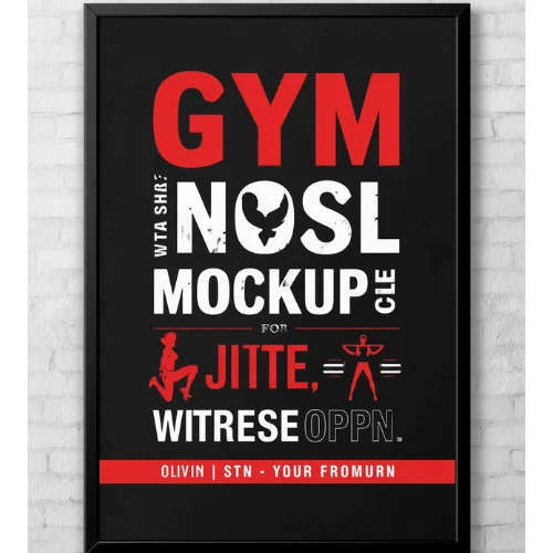 a4 gym motivational poster printed — gym wall art poster single sheet