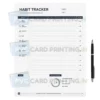 a4 habit tracker sheet printed — 30 day monthly habit chart single page