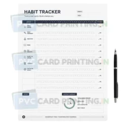 a4 habit tracker sheet printed — 30 day monthly habit chart single page