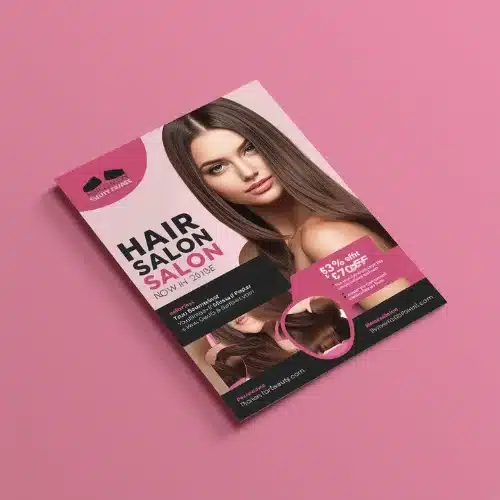 a4 hair salon promotion printed — single sheet business flyer leaflet (1)